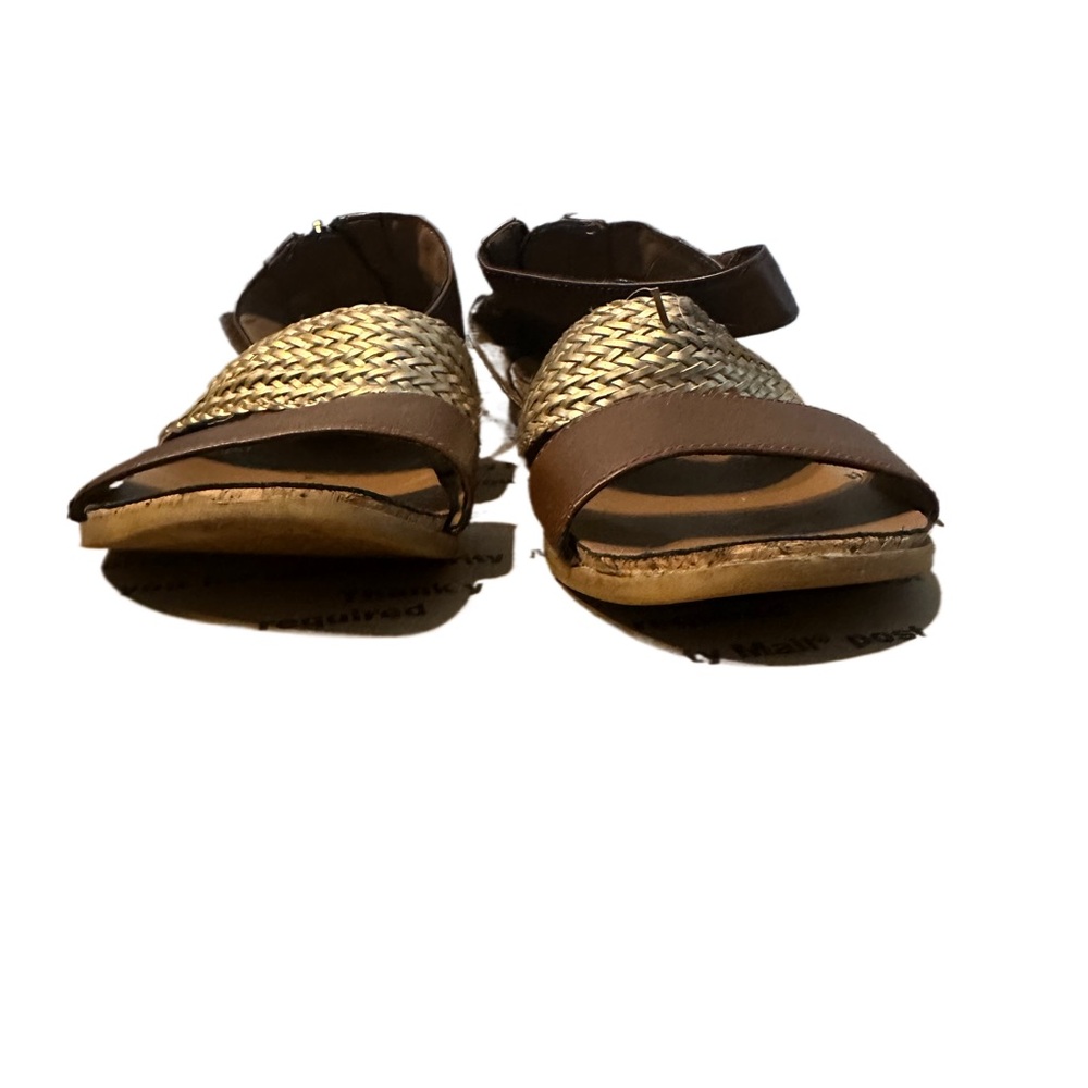 Pre-loved Brown and Gold Ugg Sandals US 5 UK 4 EU 35